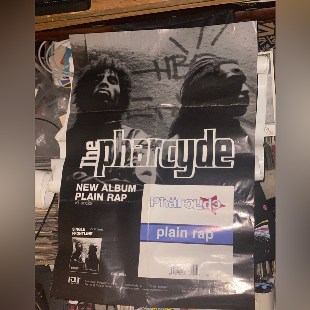 The pharcyde plain rap album poster
Used
This showcases a promotional poster for